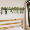 Fun-d4 Green Plants Green Leaves Hanging Basket Bedroom Living Room Wall Landscaping Decorative Wall Stickers