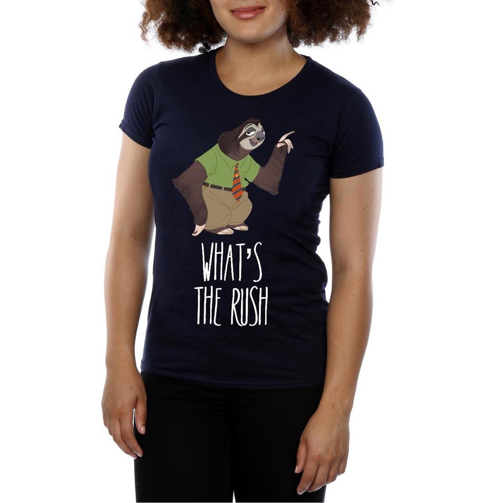 Disney Womens/Ladies Zootropolis What´s The Rush Cotton T-Shirt