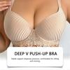 Zeriluna Deep V Push-up bra Soft, skin-friendly, and breathable V Neckline fits the body shape, fashionable push-up underwear