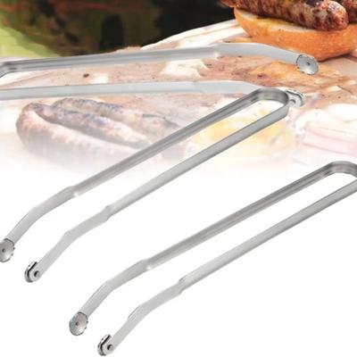 BBQ Sausage Turning Tongs High Temperature Resistance Metal Barbecue Hot Dog Flipping Clip BBQ Tools Multipurpose Cooking Tongs