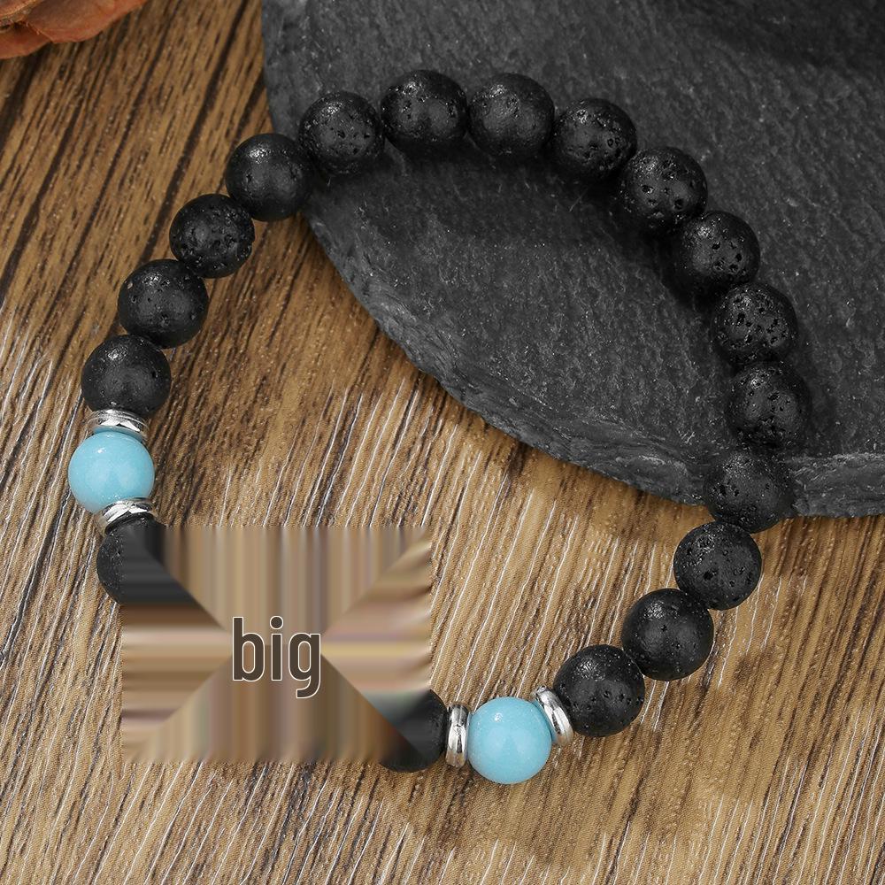 Светящийся браслет-крест с камнями Вулканического Аврора для мужчин и пар