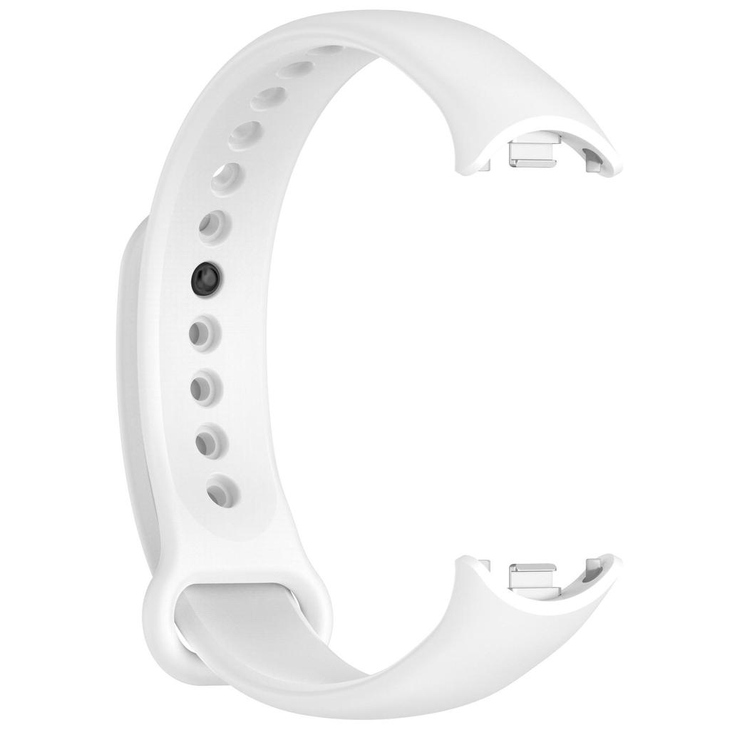 Compatible Strap for Xiaomi Mi Band 9 & 8 NFC Smart Sports Wristband - Silicone Metal Interface
