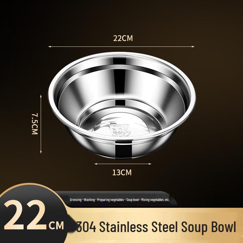 Stainless Steel Multi-Purpose Bowl Set for Soup, Noodles, Rice, and Fruits