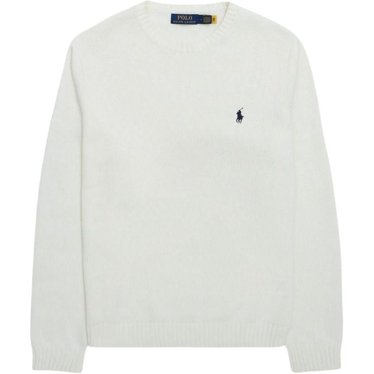 

Polo Ralph Lauren Однотонный шерстяной свитер с вышивкой поло пони, с круглым вырезом и длинными рукавами, женский свитер 211685218-007 XS