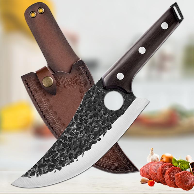 Ausbeinmesser aus Edelstahl, Metzgermesser, Angelmesser, handgeschmiedetes Fleischerbeil, Küchenkochmesser