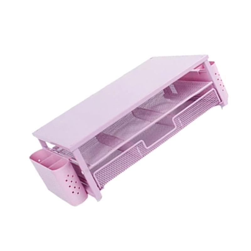 Computer Monitor Stand with Drawer and Side Storage Metal Screen Stand Multifunctional Desk Shelf for Computer Laptop