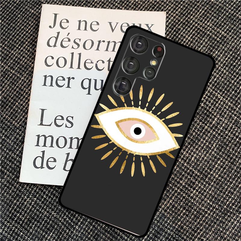Evil Eye Hamsa For Samsung Galaxy S24 S23 Ultra S22 S20 S21 FE S8 S9 S10 Note 10 Plus 20 Ultra Phone Case