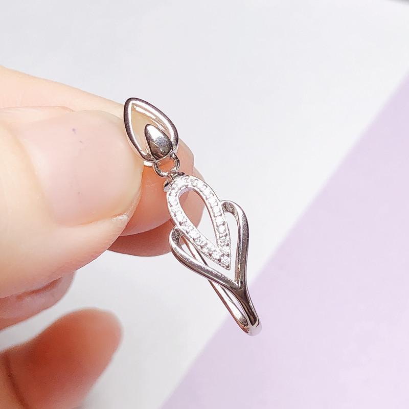 925 Sterling Silver Jadeite Crystal Pendant Buckle with Free Shipping