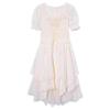 Summer New Design Short-sleeved Dress Women's French Niche Waist Coffee Break Long Dress Sweet Long Skirt