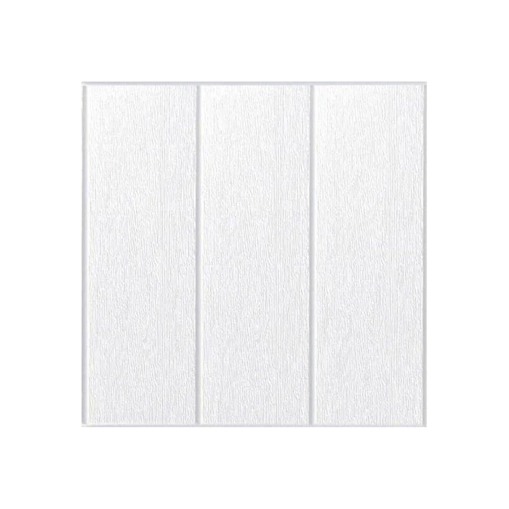 

Moisture-proof and Moldy Resistant Wood Grain Foam Wallpaper Living Room Bedroom White-1