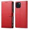 DF-012 For iPhone 15 Case Litchi Texture Leather Magnetic Clasp Wallet Stand Phone Cover