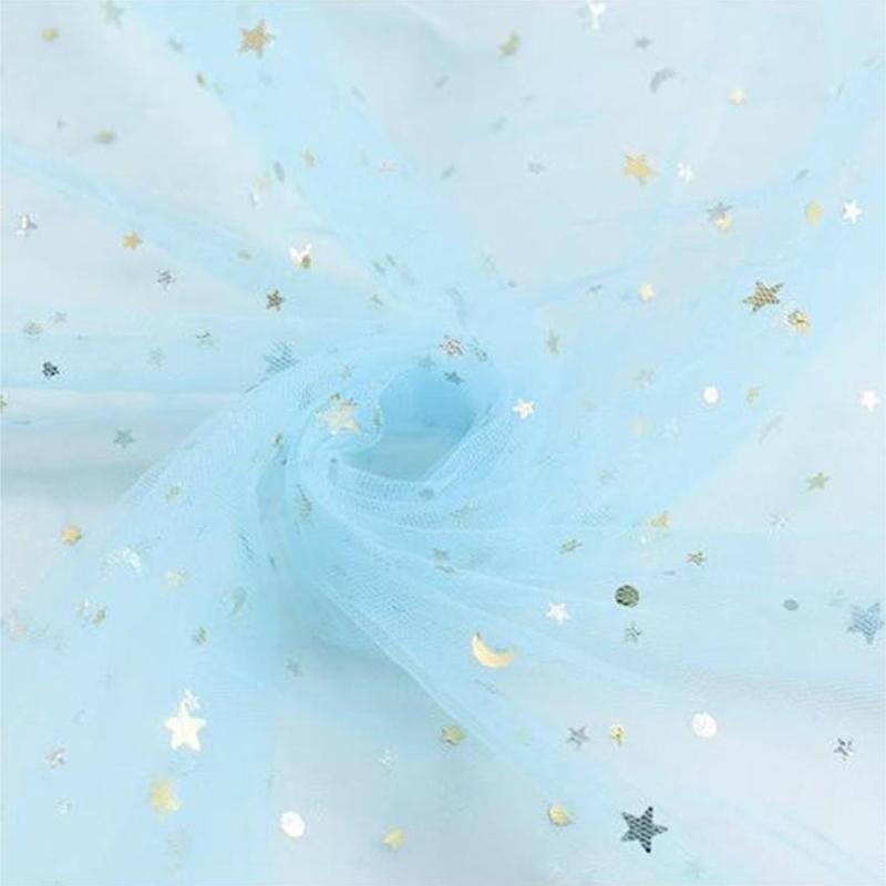 Nail Photos Shooting Props Gauze With Starry Sky Photography Background Tulle Items Fotografia Backdrops Decoration Materials