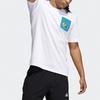Adidas Lil Stripe Pocket Print Basketball Crew Neck T-Shirt Men Tops White GQ8376