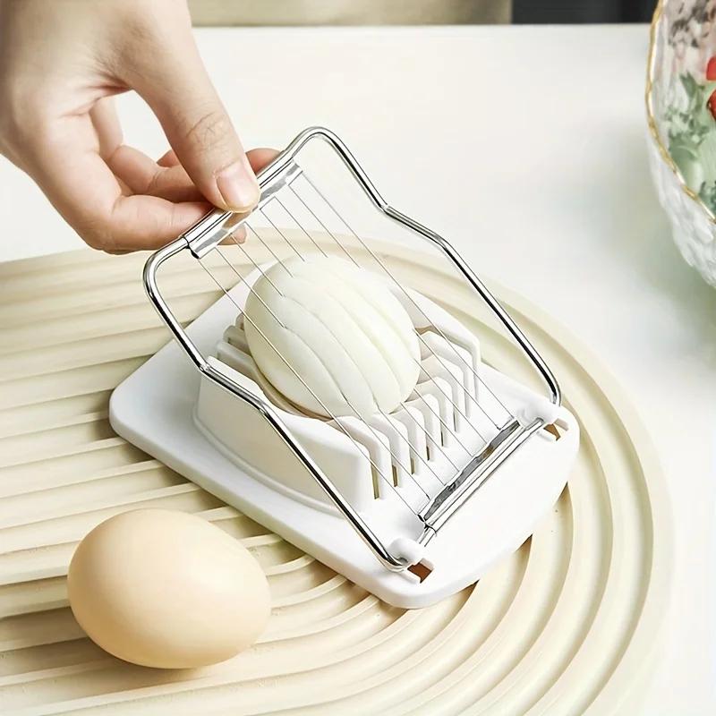 Multi-Function Stainless Steel Egg Slicer – Cuts Eggs & Soft Foods, Quick & Practical Kitchen Gadget
