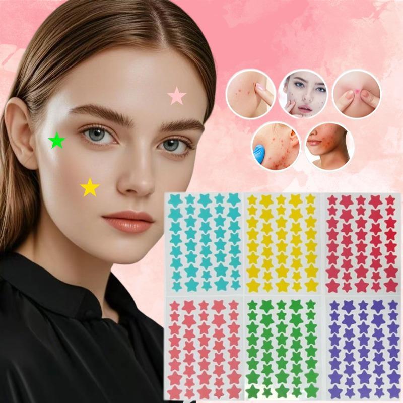 Patchs Hydrocolloïdes Anti-Acné, Patchs Anti-Boutons en Forme d'Étoile pour Couvrir les Imperfections, Absorption et Cicatrisation, Lot de 40