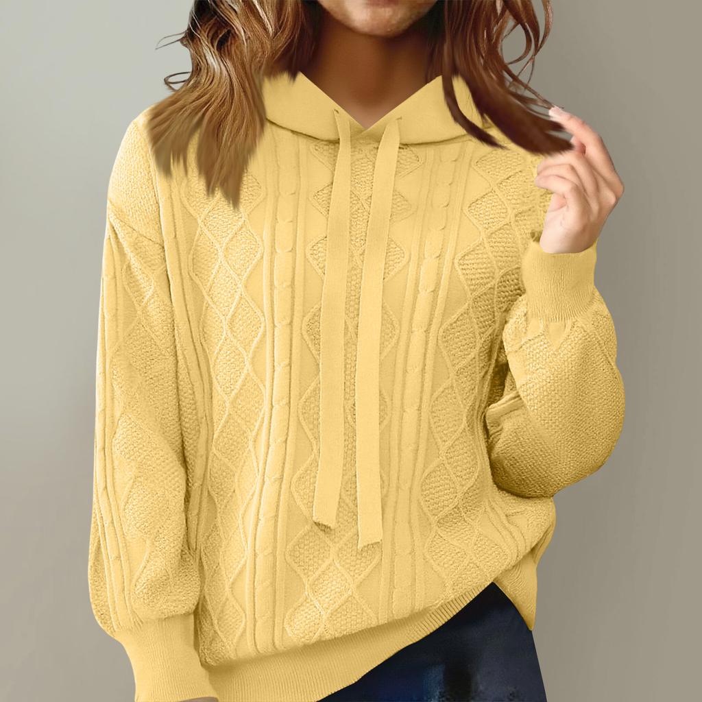 Fashionable Women's Knitted Sweater Lazy Loose Slim Hoodie Sweater