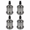 4PCS Durable E26 Vintage Lamp Socket E27 Pearl Black Lamp Holder Aluminum Light Socket Holder Industrial Decor