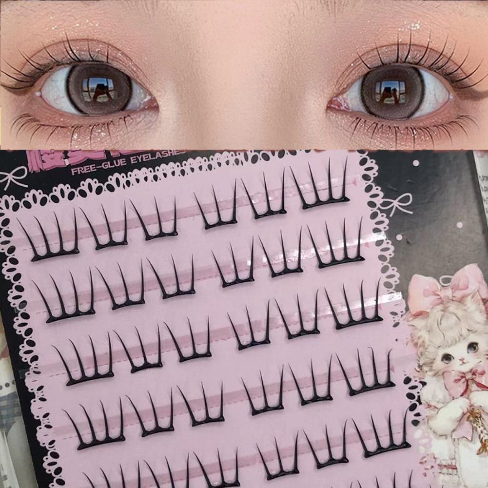 Glue-free Thin False eyelashes Cluster Ultra-thin Sheet Series False Eyelashes Bond Eyelashes Segmented Lashes Makeup Cosmetics