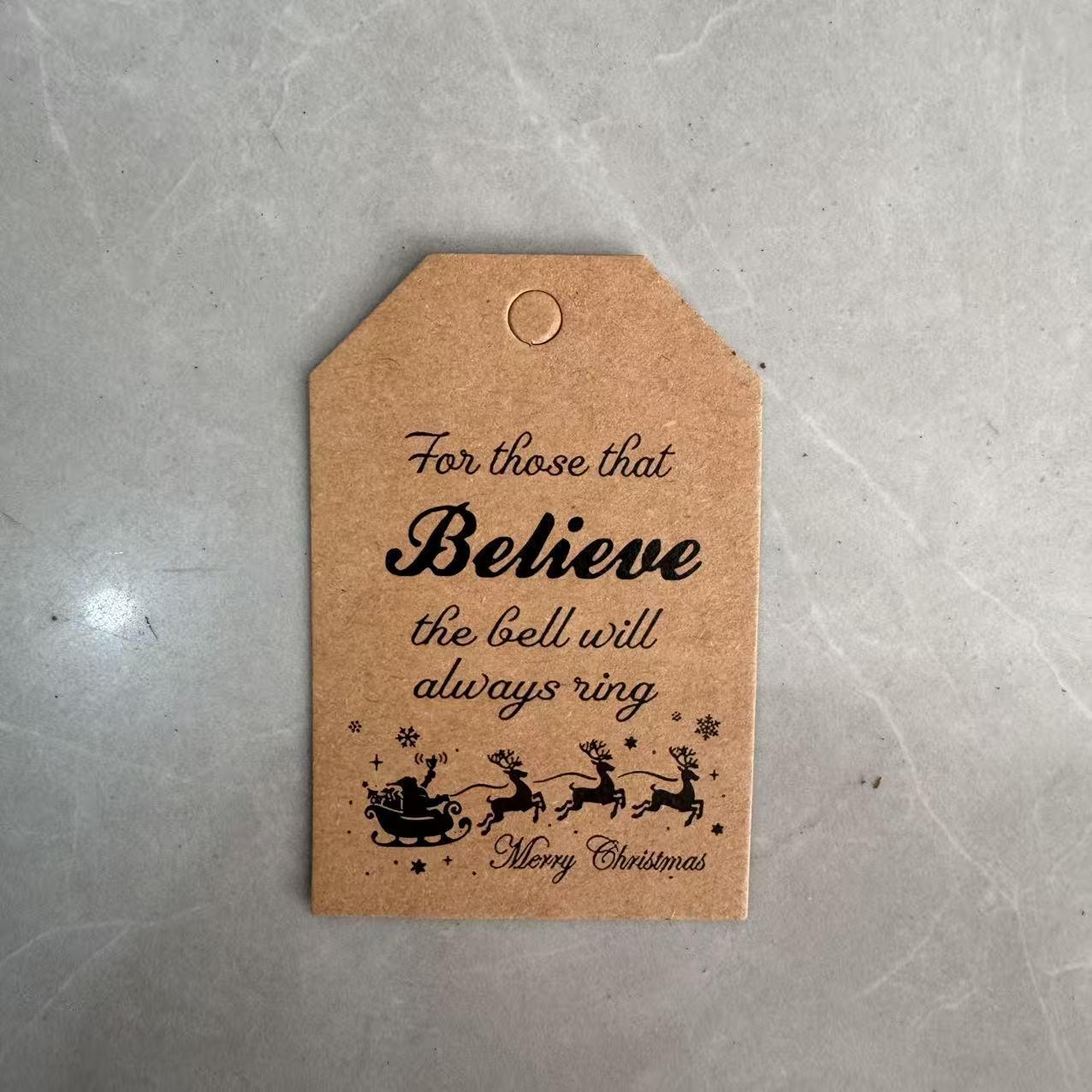 

Красный железный колокольчик с флокированным мешочком - подвесное украшение на рождественскую елку Верь