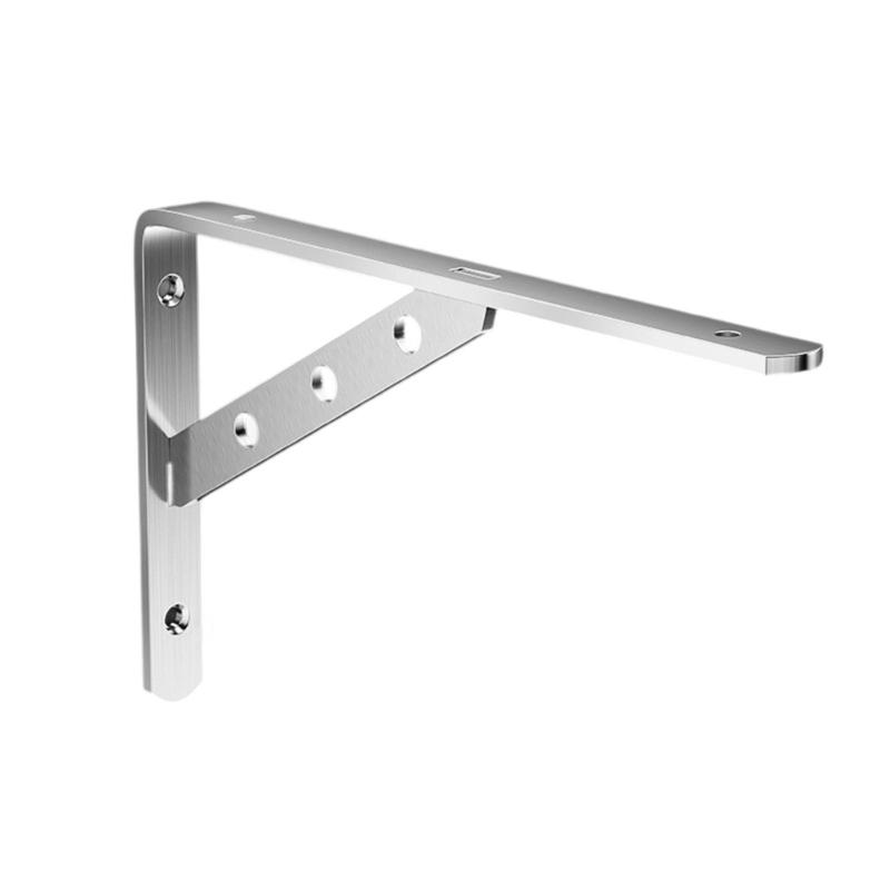 2Pcs Stainless Steel Support Brackets Heavy Duty Triangular Frame Wall Shelf Right Angles Support Stand Enduring