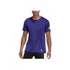 Adidas Logo Print Solid Color Crew Neck T-Shirt Men Tops Purple HB7482