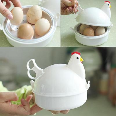 Cocina vaporera para horno, vaporera para huevos, en forma de gallina, reutilizable, alta capacidad, segura para microondas, cocina multifuncional, grado alimenticio 4 E