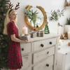 1pc New Christmas Decoration Creative Nordic Style Wooden Christmas Tree Ornaments Desktop Display, Suitable for 4 Seasons