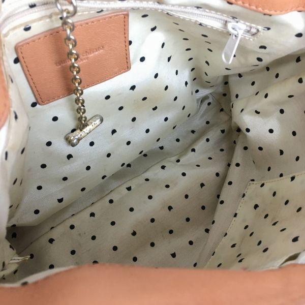 Tsumori Chisato Leather Hand Tote Bag Orange Beige(USED)