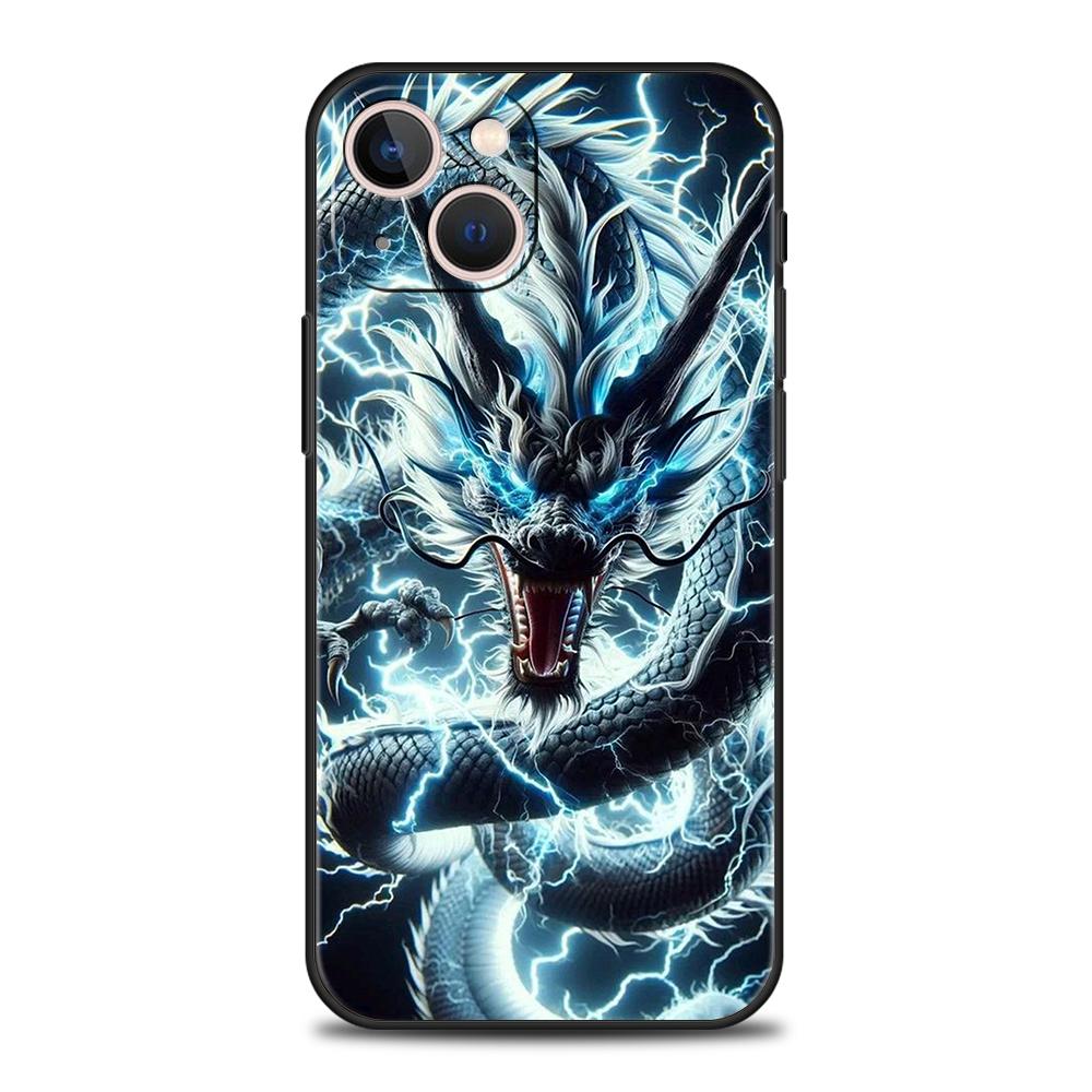 Luxury TPU Soft Phone Case For iPhone 17 Air 16E 16 11 15 14 Pro MAX 12 13 7 8 Plus X XR XS SE 2022 Cover Cartoon Dragon Series