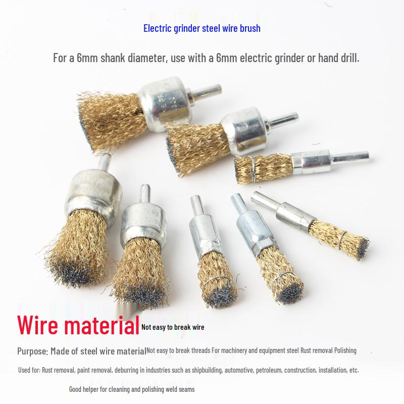 Industrial Electric Pen-Type Steel Wire Brush for Antique Polishing, Rust Removal, and Deburring