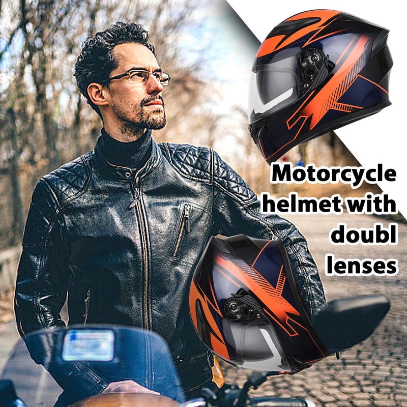 Visor Motorcycle Hat Full Face Visor Motocross Hat With Extra Clear Visor For Cycling For Adults