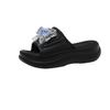 Fashion Women's Fashion Flat Slippers Summer New Round Head Butterfly Knot Waterproof Platform Anti-slip Wear-resistant Sandals