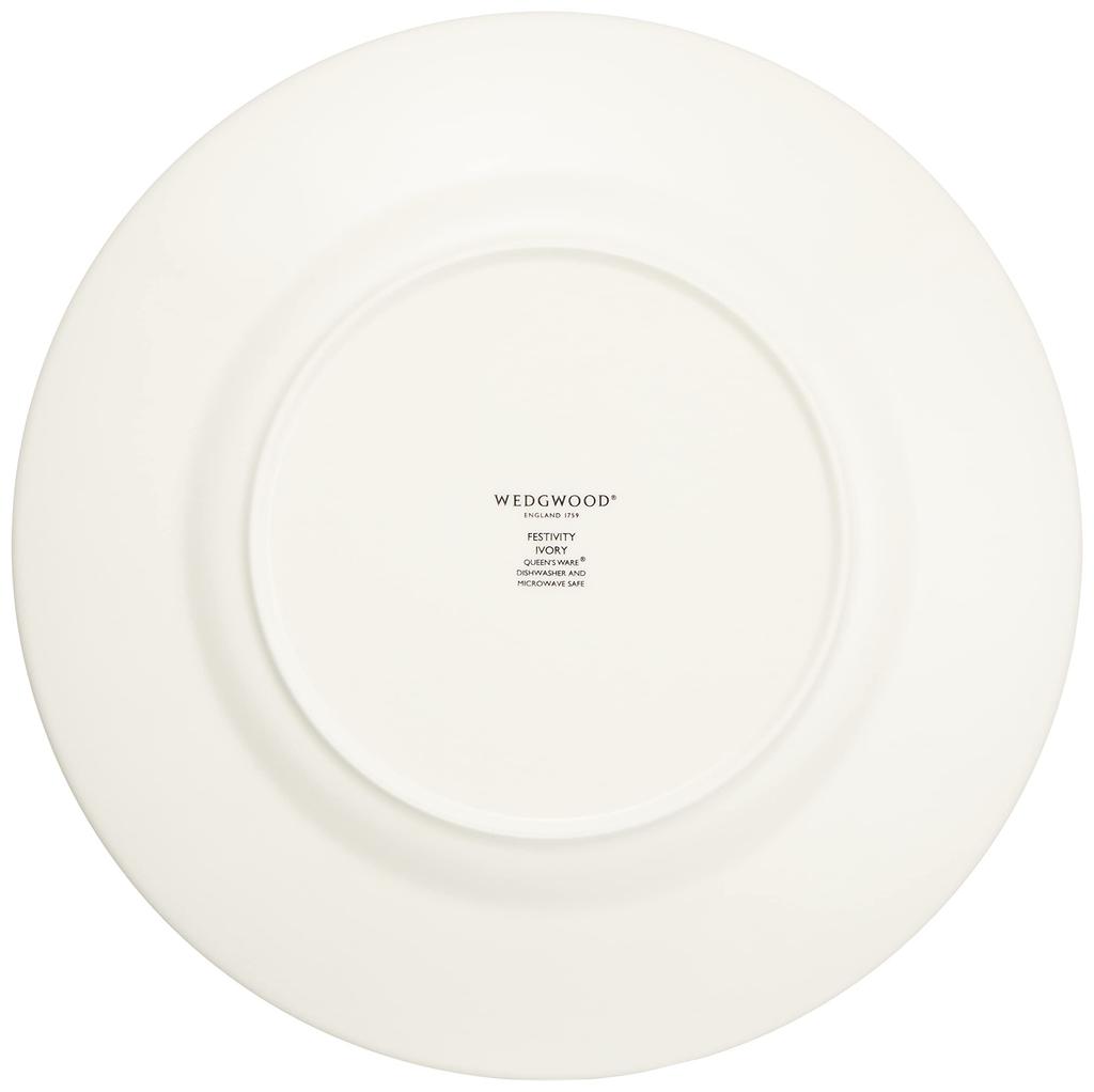Wedgwood (Authentic Imported Product) Wedgwood Festivity Plate, 27cm, Ivory, Wedding Gift, 58951101041