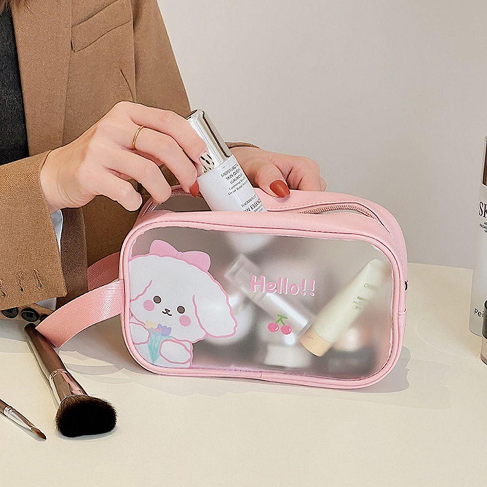 Lovely Waterproof Bear Transparent Rabbit PVC Cow Washing Bag Storage Bag Makeup Bag Cosmetic Bag