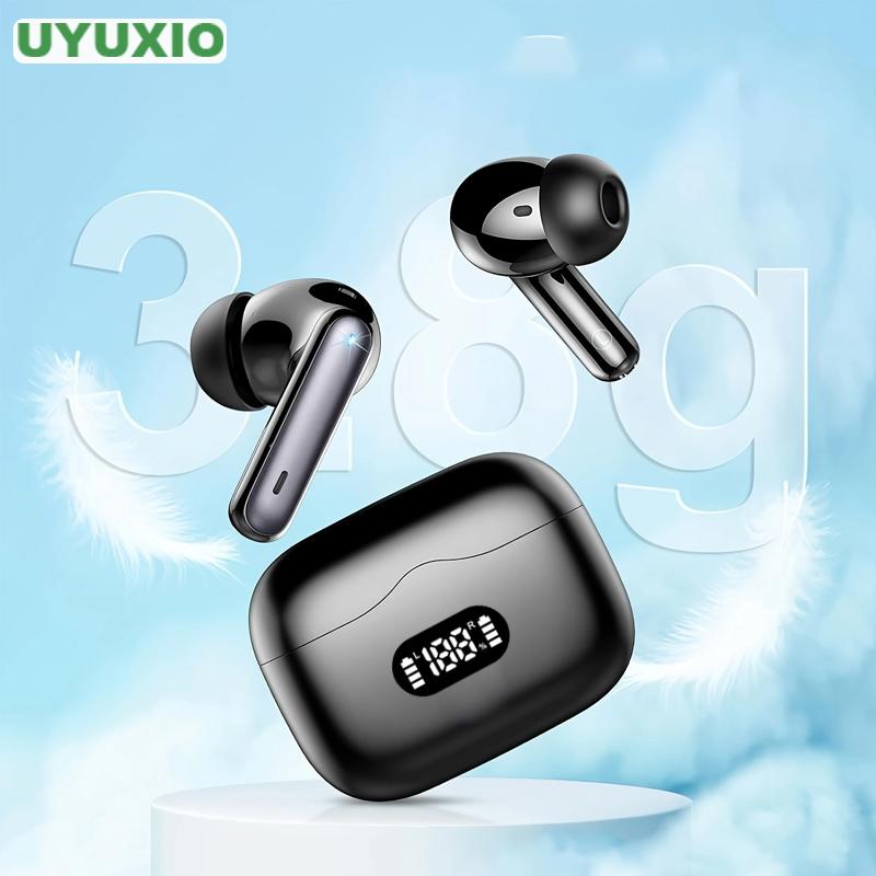 UYUXIO Wireless Earbuds Long Battery Life BT 5.4 Headphones HiFi Stereo IP7 Waterproof Ear Buds with Clear Calls for Sports