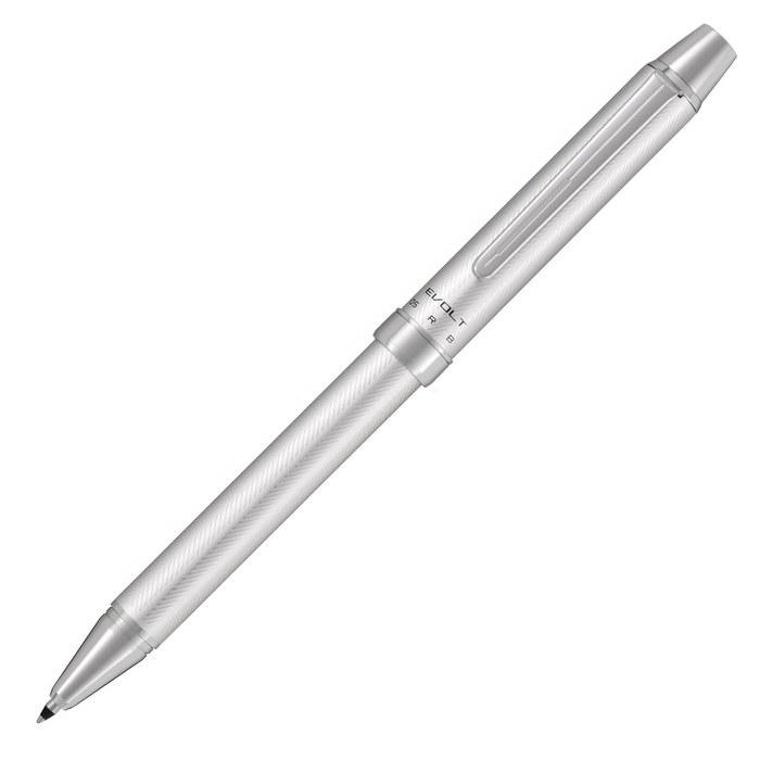 PILOT Evolte 2+1 Multifunction Ballpoint Pen S, Herringbone Silver, BTHE150RHS (1 Count)
