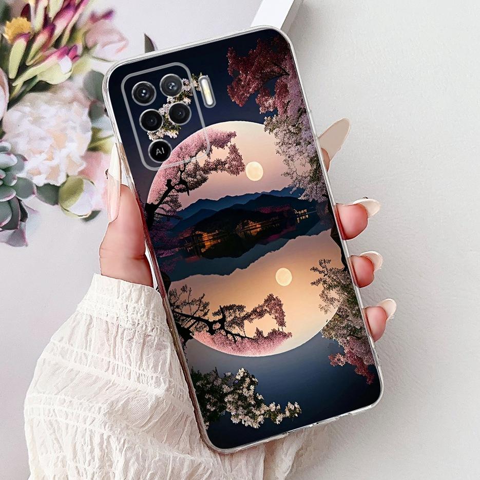 For Oppo Reno 5 Lite Case CPH2205 Fashion Painted Cover Soft Slim Phone Case For Oppo Reno5 Lite Reno 5F 5Z Reno5F Reno5Z Fundas