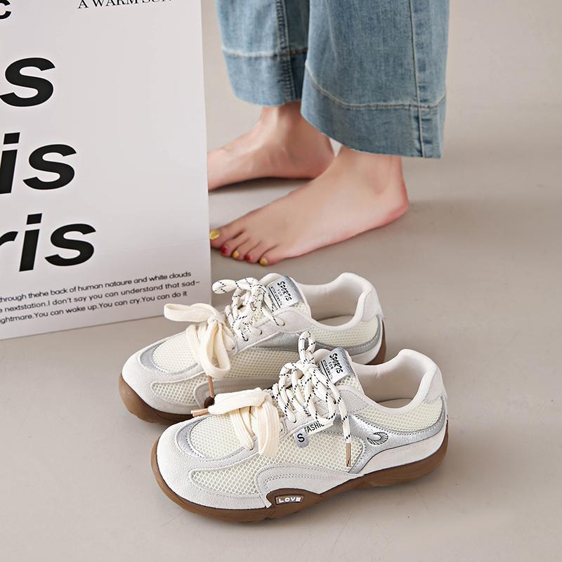 Fashion CRLAYDK Cloud Sneakers for Women Lace Up Trendy Shoes Mesh Outdoor Walking Casual Tennis Ladies Sport Anti Slip Trainers