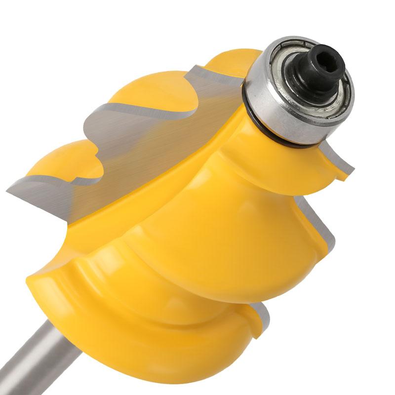 1PC Handrail Architectural Moulding Router Bit Woodworking Milling Cutter for Wood Bit Face Mill Tool - 6mm 1/4 8mm 1/2 12mm Shank