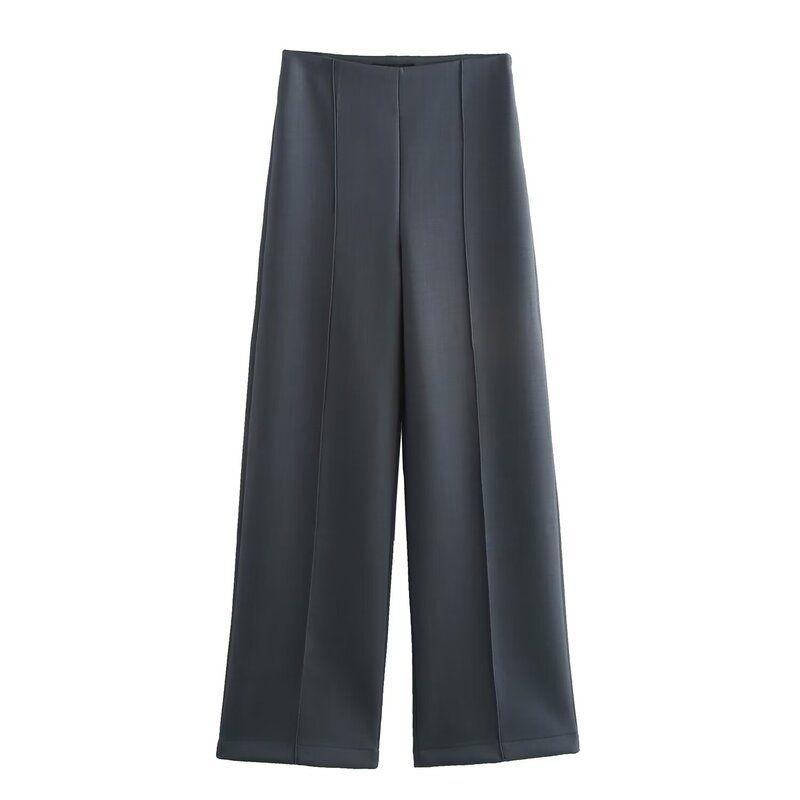 

Fashion Style 2024 Fall and Winter New Women s Half Turtleneck Fluffy Long Sleeves Short Top High Waist Pants 1223451 Pants L