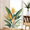 Tropical Jungle Green Plants Wall Stickers, Self-Adhesive Fresh Decor for Living Room Study Room Rental Apartment Decoration