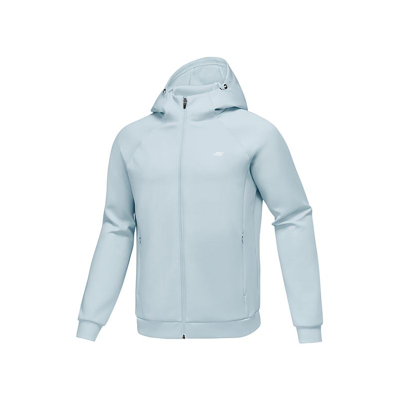 Skechers Godri Moisture Wicking Quick Dry Knitted Hooded Raglan Long Sleeve Jacket Men Jacket P425M203-01DS 2XL