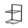 Multi-Layer Pot Storage Rack Strong Load-bearing Hollow Design Adjustable Cabinet Under-Sink Pan Rack Cookware Holder