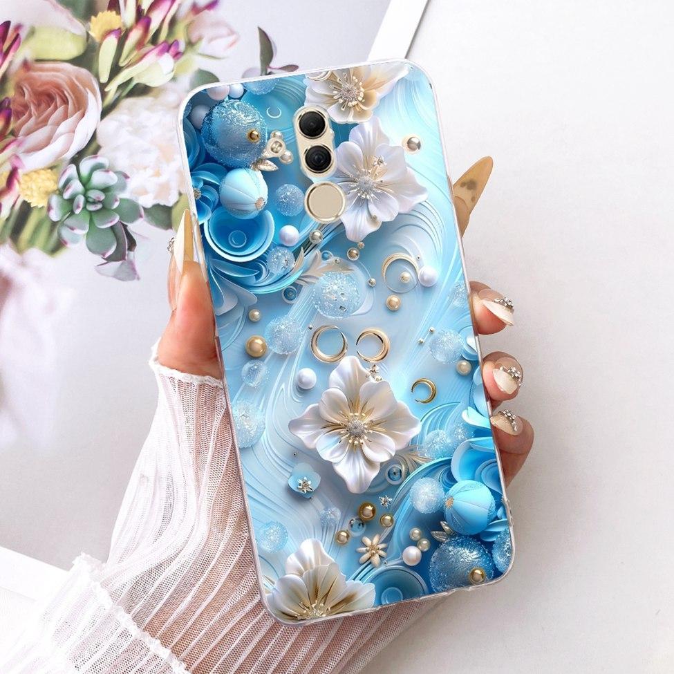For Huawei Mate 20 Lite Case Cover Transparent Cute Fashion Butterfly Funny Painted Casing For Huawei SNE-AL00 SNE-LX1