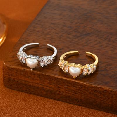 Adjustable Women's Ring Love Ring Fashion Personality Simple Clean Ins Style Girl Summer Beach Vacation Jewelry Finger Ring Wedding Party Jewelry