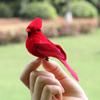 Red Bird Feather Velvet Art Fake Bird Feather Bird Artificial Imitation Ornaments DIY Party