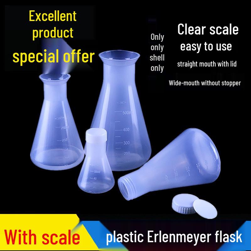Plastic Erlenmeyer Flask - Triangular Laboratory Conical Flask PP