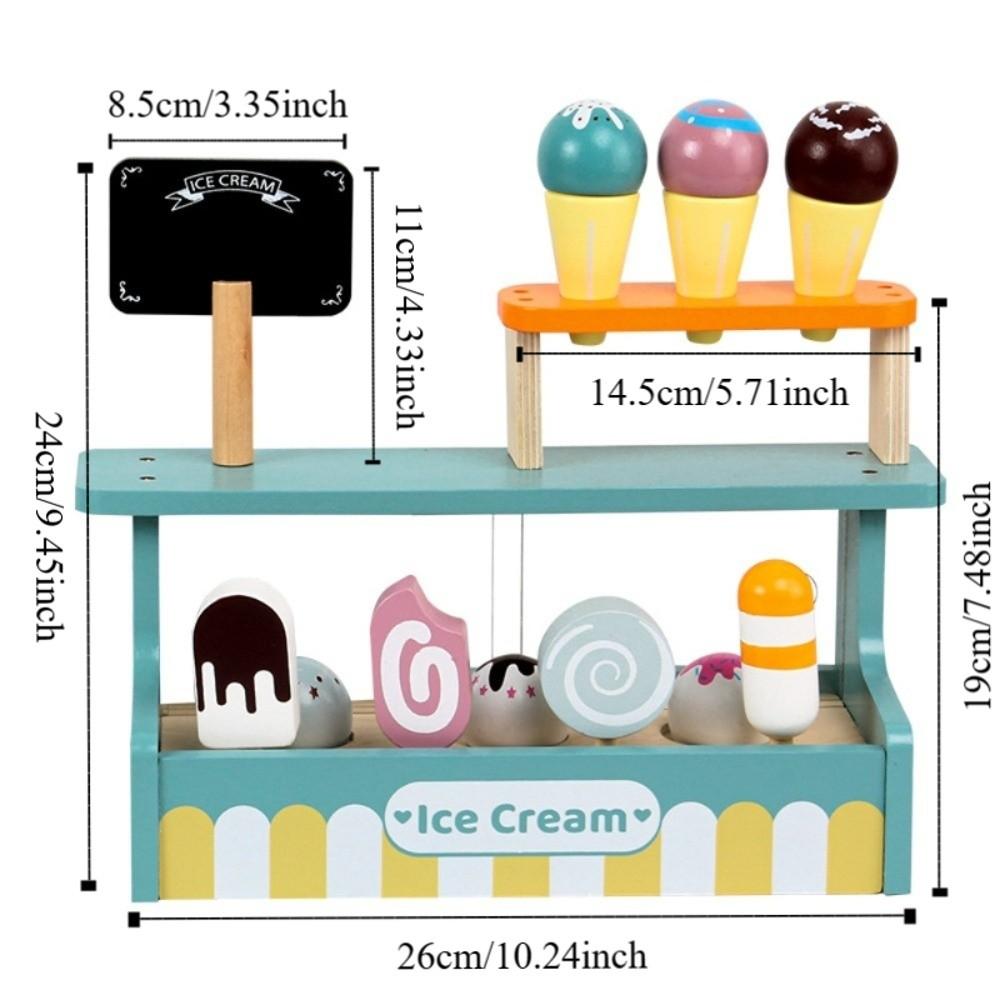 Pretend Play Play House Toys Montessori Simulation Kitchen Toy Ice Cream Shop Toys  Kids Play