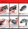 Mercedes-Benz Car Key Shell TPU Cover for CLA200, GLC260, C260L, GLA, C300 - Electroplated with Buckle (Female Design)