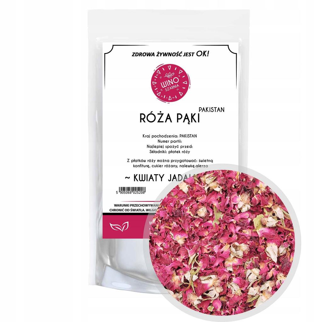 Suszone Pąki Róży Pakistan Kwiaty Jadalne - 100g